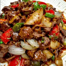 Pepper Steak with Bell Peppers and Onion