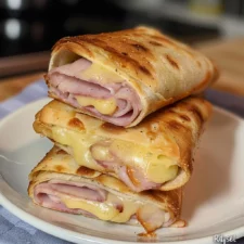 Air Fryer Hot Chicken Ham and Cheese Wraps-image