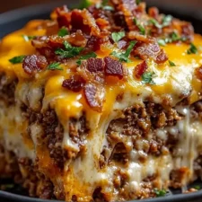 Cheesy Loaded Meatloaf Casserole-image