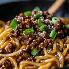 Mongolian Ground Beef Noodles-image