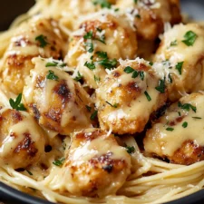 Garlic Butter Chicken Bites with Creamy Parmesan Pasta-image