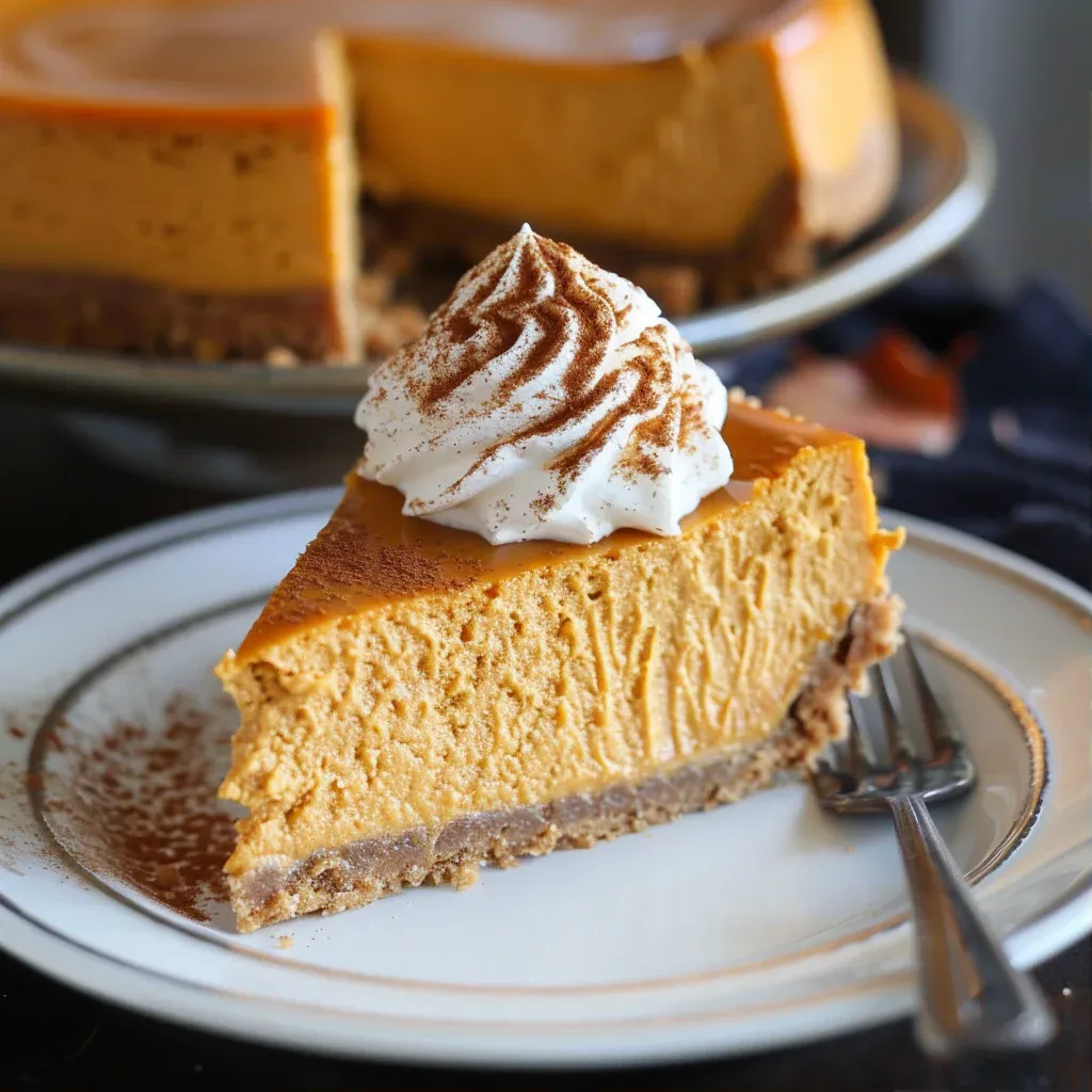 Creamy Pumpkin Cheesecake (No Water Bath Needed) - Recipe Image