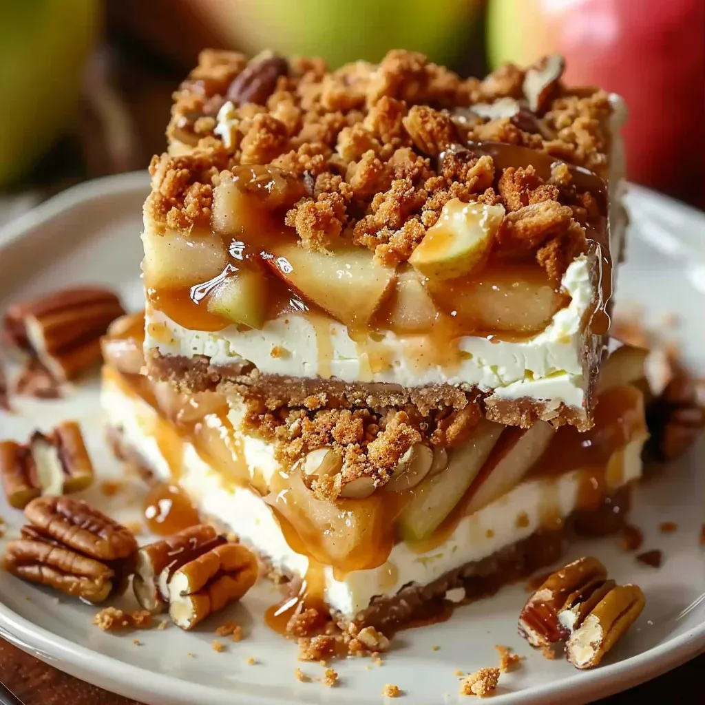 Caramel Apple Cheesecake Bars Recipe Everyone Loves - Recipe Image