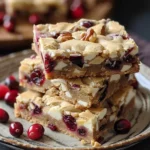 Best White Chocolate Cranberry Blondies for the Holidays - Recipe Image