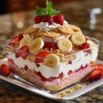 Strawberry Banana Pudding Dream – Creamy No-Bake Dessert Everyone Loves - Recipe Image