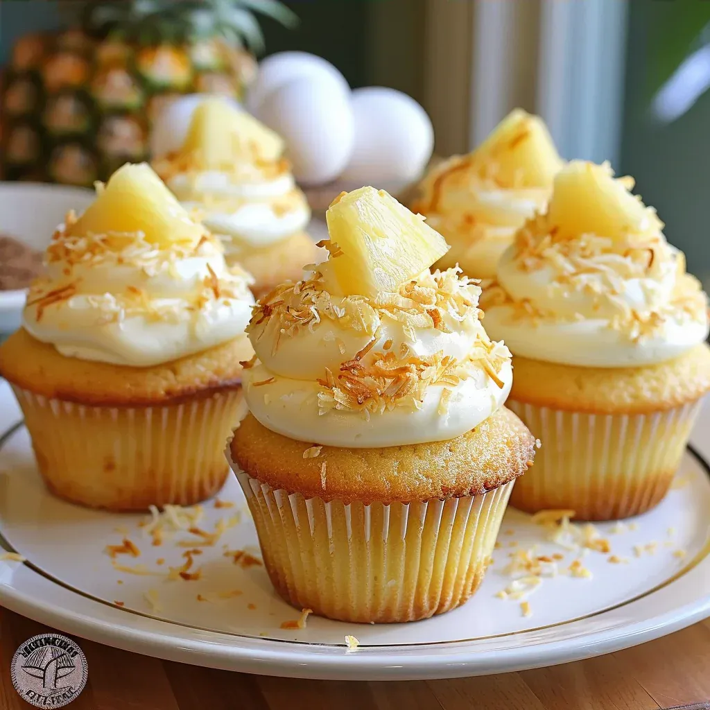 Pineapple Coconut Cupcakes That Taste Like a Tropical Vacation - Recipe Image