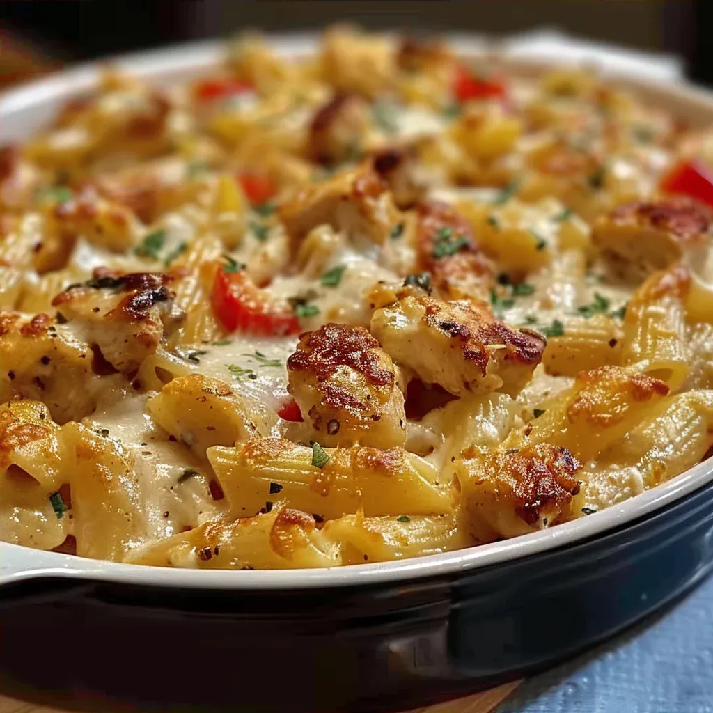 Cajun Cream Cheese Chicken Pasta Bake Everyone Loves - Recipe Image