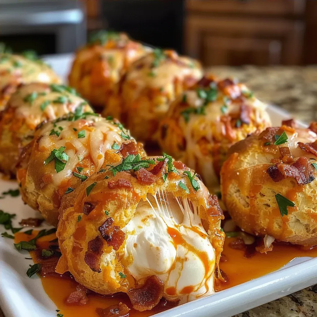 Buffalo Chicken Bacon Mozzarella Bombs You’ll Crave - Recipe Image