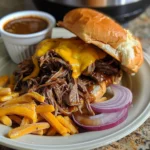 Easy Crockpot Beef and Cheddar Sandwiches for Busy Nights - Recipe Image