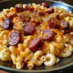 Spicy BBQ Cheddar Mac with Smoked Sausage – Ultimate Comfort Food - Recipe Image