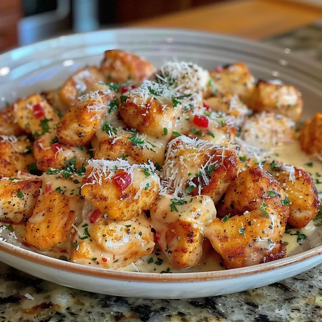 Cottage Cheese Parmesan Firecracker Chicken Easy High Protein Dinner - Recipe Image
