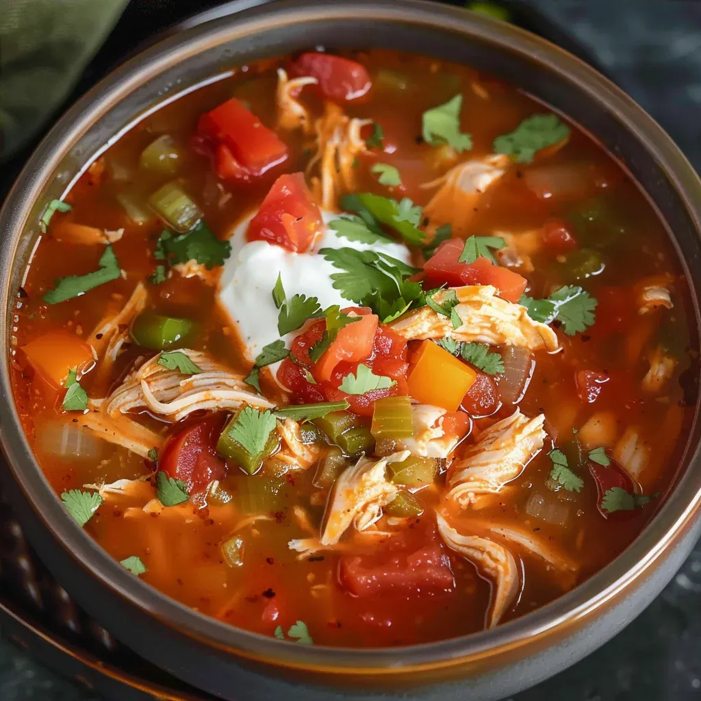 Crock Pot Chicken Fajita Soup Easy Slow Cooker Dinner - Recipe Image