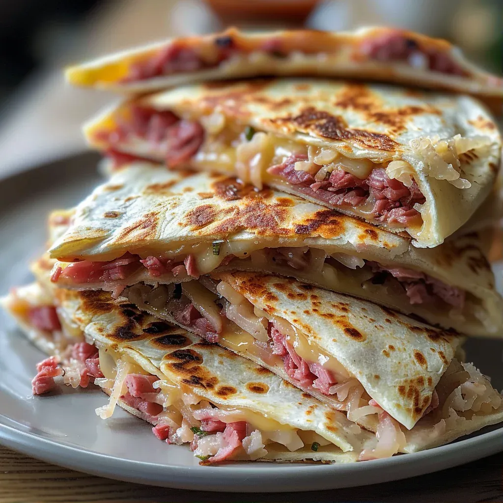 Corned Beef Swiss Reuben Quesadillas You’ll Crave for Dinner Tonight - Recipe Image