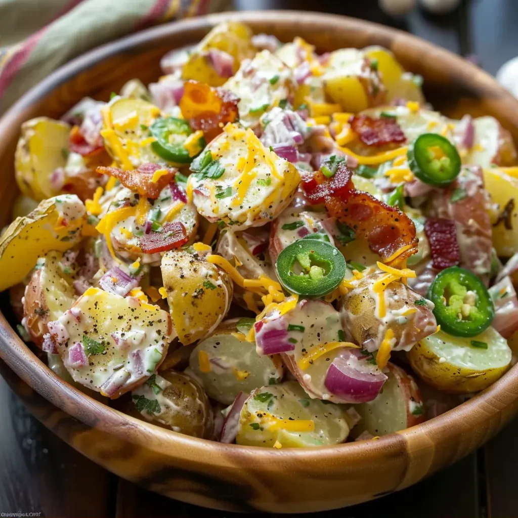 Jalapeno Popper Roasted Potato Salad You’ll Want at Every BBQ - Recipe Image