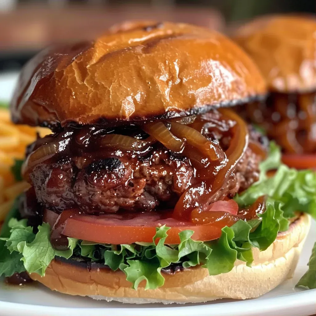 Savory Burger with Sweet Caramelized Onion Jam You Need to Try Tonight - Recipe Image