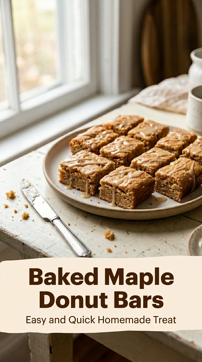 Baked Maple Donut Bars Easy and Quick for Breakfast - Recipe Image