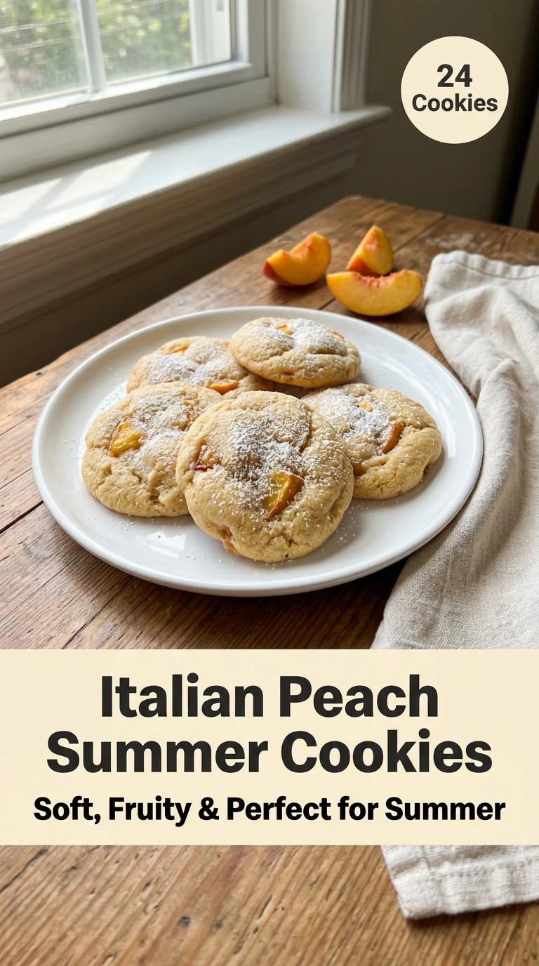 Italian Peach Summer Cookies That Look Like Real Peaches - Recipe Image