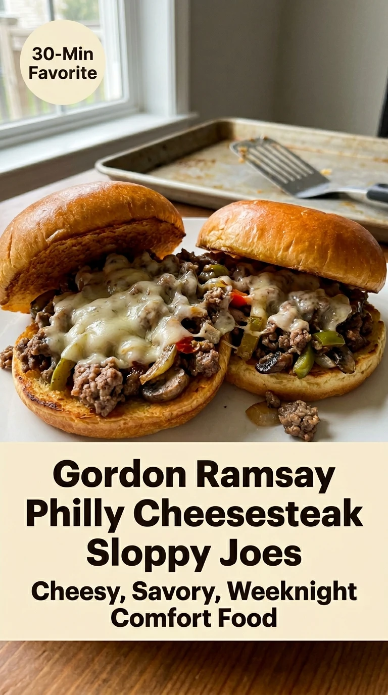 Gordon Ramsay Philly Cheesesteak Sloppy Joes Everyone Will Crave - Recipe Image
