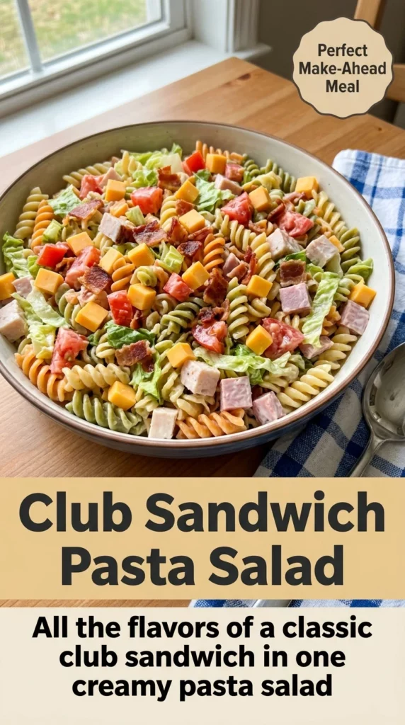 Club Sandwich Pasta Salad Everyone Will Love - Recipe Image