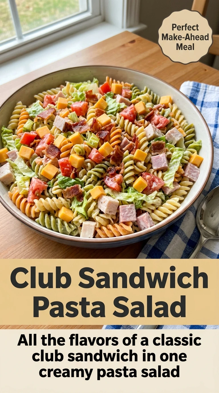Club Sandwich Pasta Salad Everyone Will Love - Recipe Image