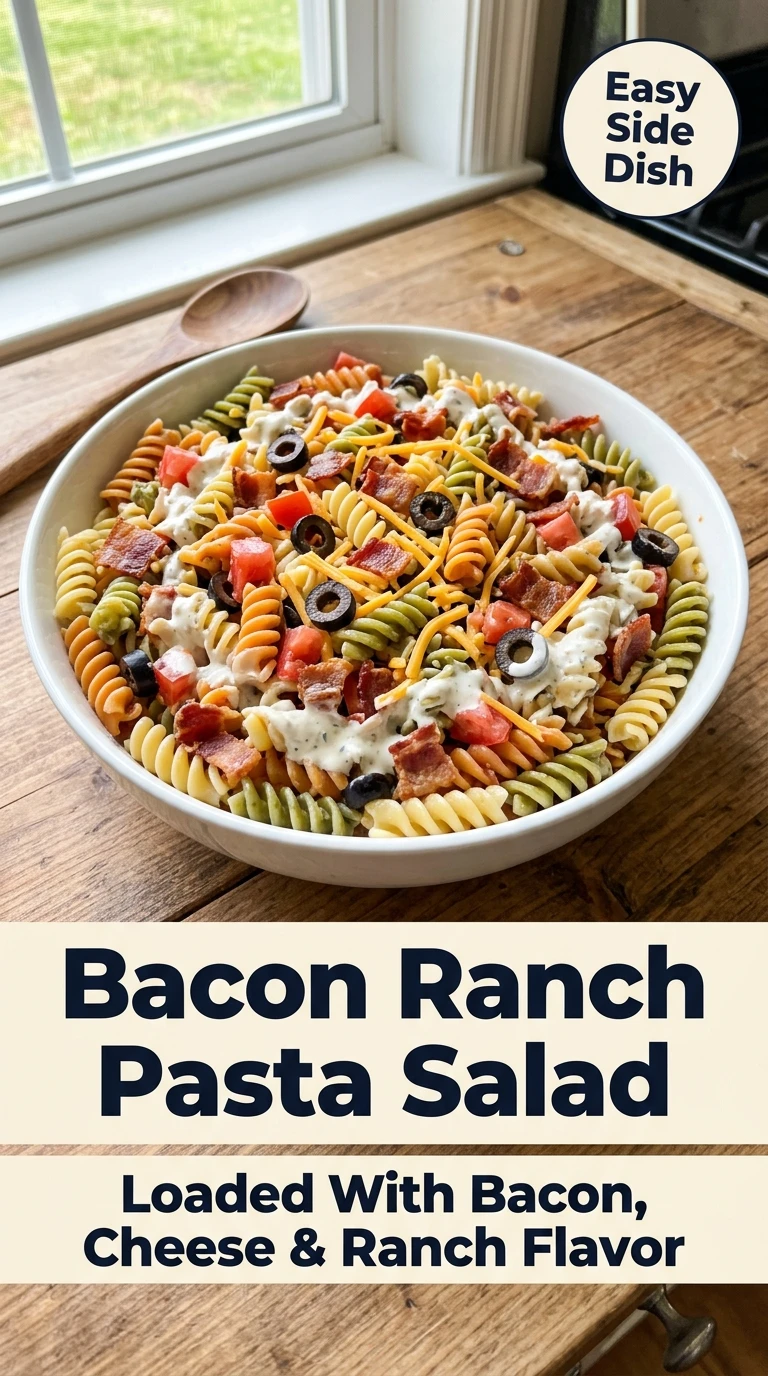 Bacon Ranch Pasta Salad Everyone Will Ask For - Recipe Image