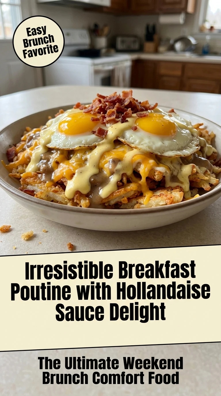 Irresistible Breakfast Poutine with Creamy Hollandaise Sauce - Recipe Image