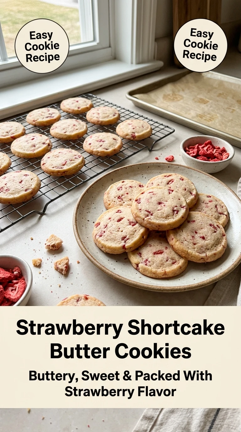 Strawberry Shortcake Butter Cookies Everyone Will Love - Recipe Image